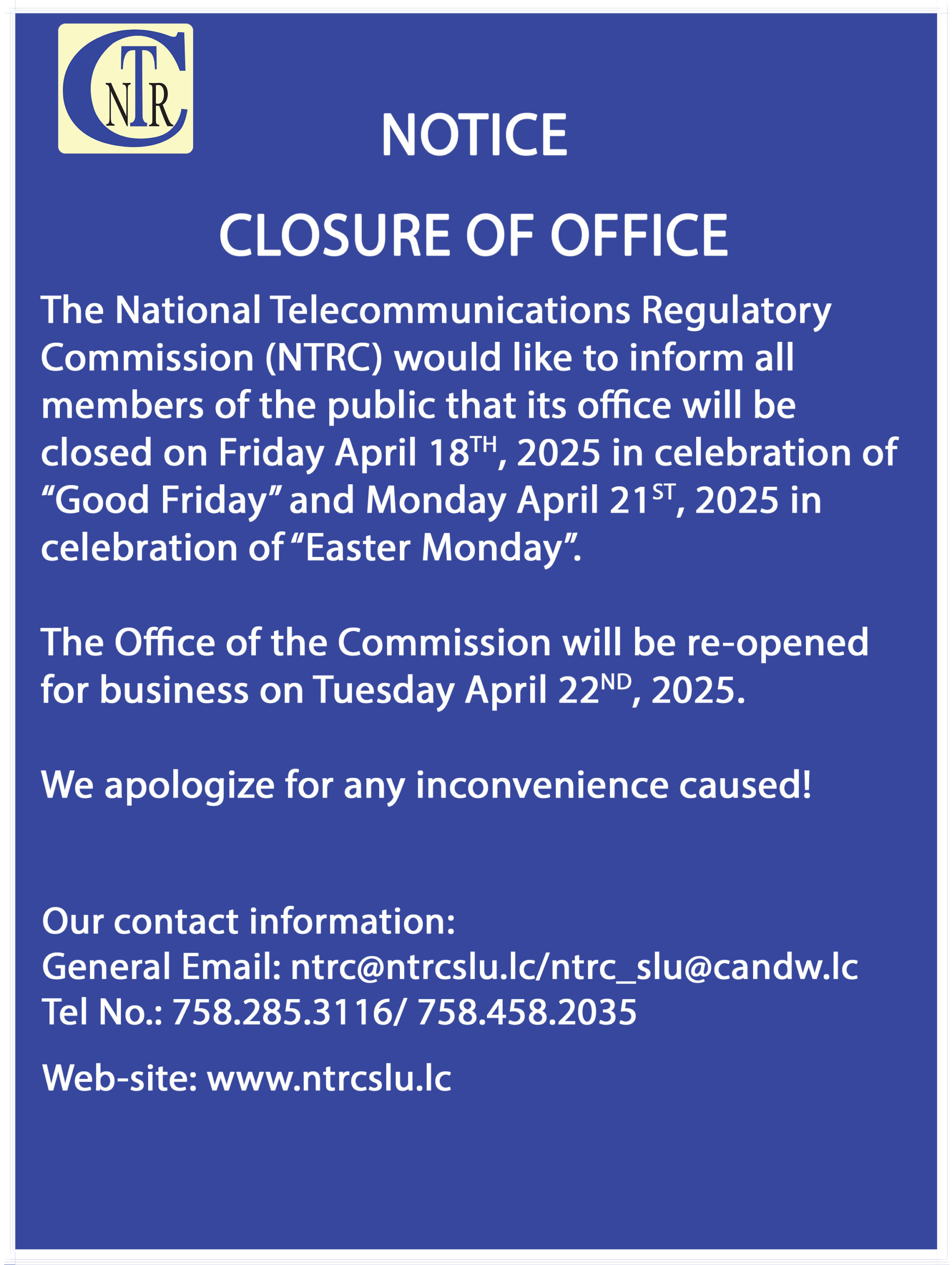 Easter Closure 2025